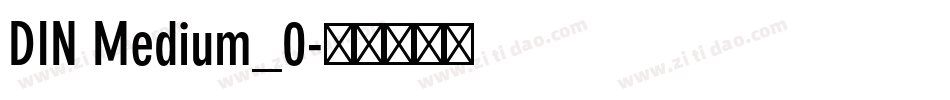 DIN Medium_0字体转换
